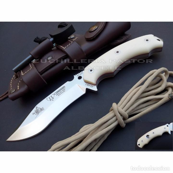 Militaria: Cuchillo CUDEMAN JJ SK1 B&ouml;hler micarta blanca 124B