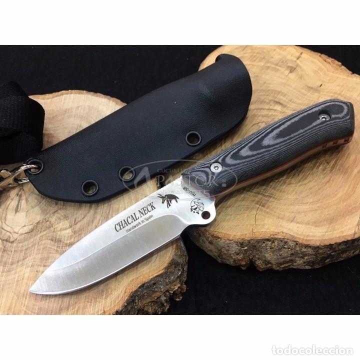 Militaria: Cuchillo J&V CDA Chacal Neck Micarta Negra