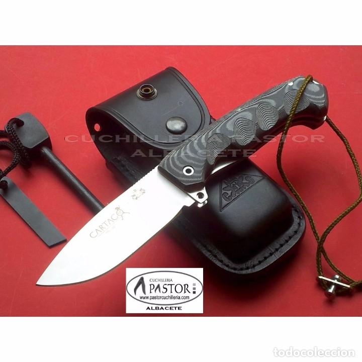 Militaria: Navaja J&V CDA CARTAGO micarta negra