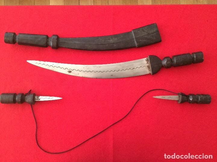 Militaria: machete africano con dagas - Foto 7