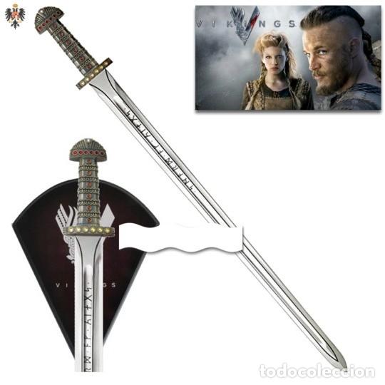 espada vikinga ragnar + soporte. 100 cms ** ser - Compra venta en  todocoleccion