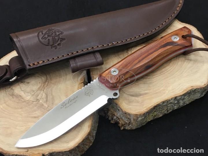 Militaria: Cuchillo J&V CDA Selvan Bushcraf Cocobolo