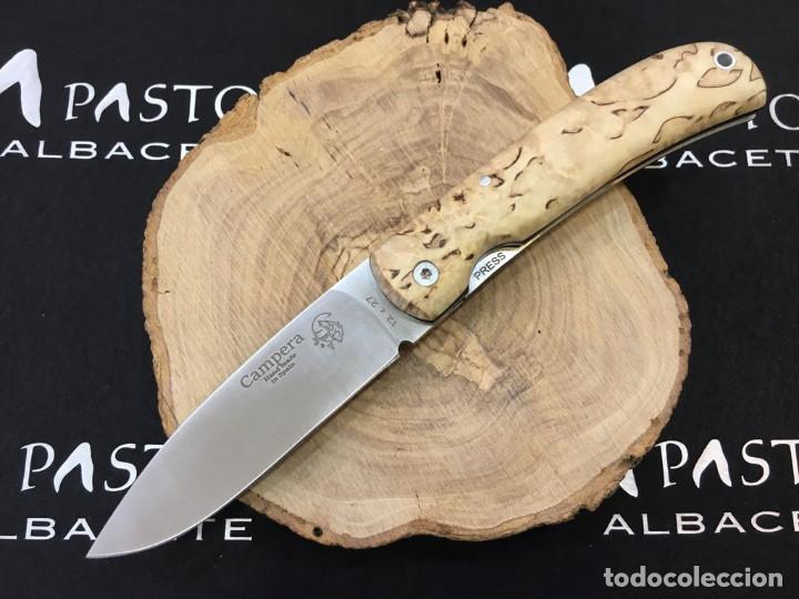 Militaria: Navaja J&V CDA Campera Madera Abedul