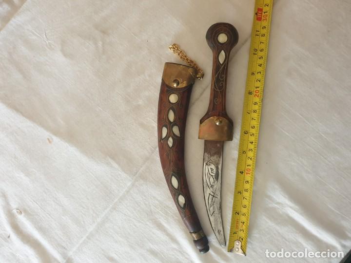 Militaria: Cuhillo con fundda madera con nacar - Foto 4