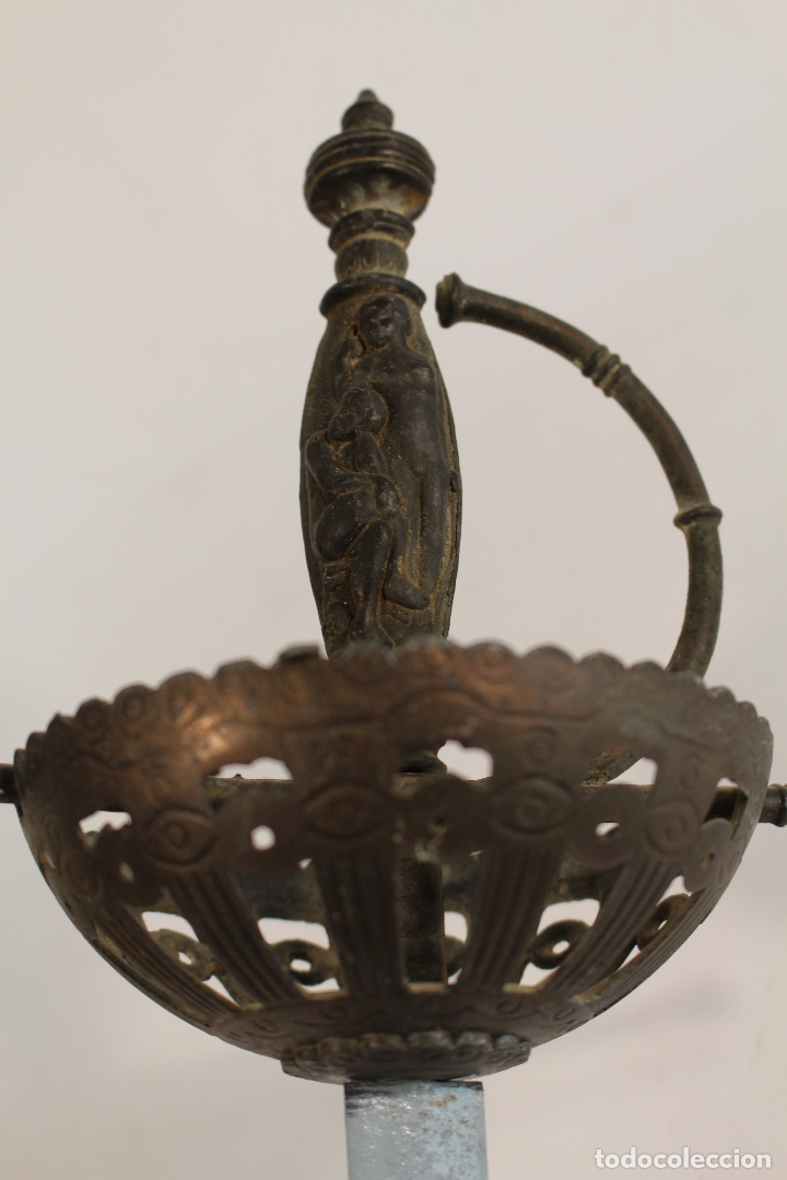 Militaria: florete antiguo en calamina - Foto 3