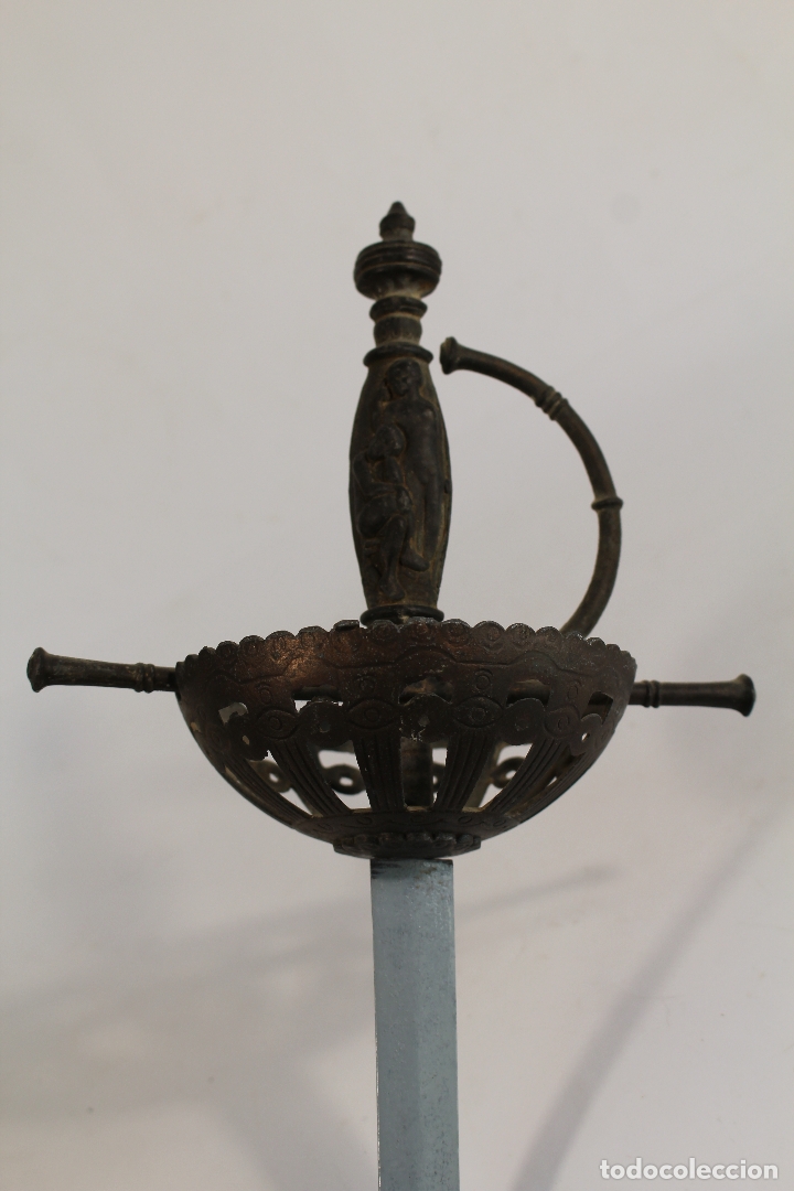 Militaria: florete antiguo en calamina - Foto 4