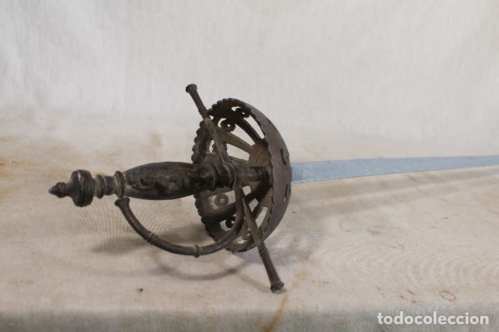 Militaria: florete antiguo en calamina - Foto 6