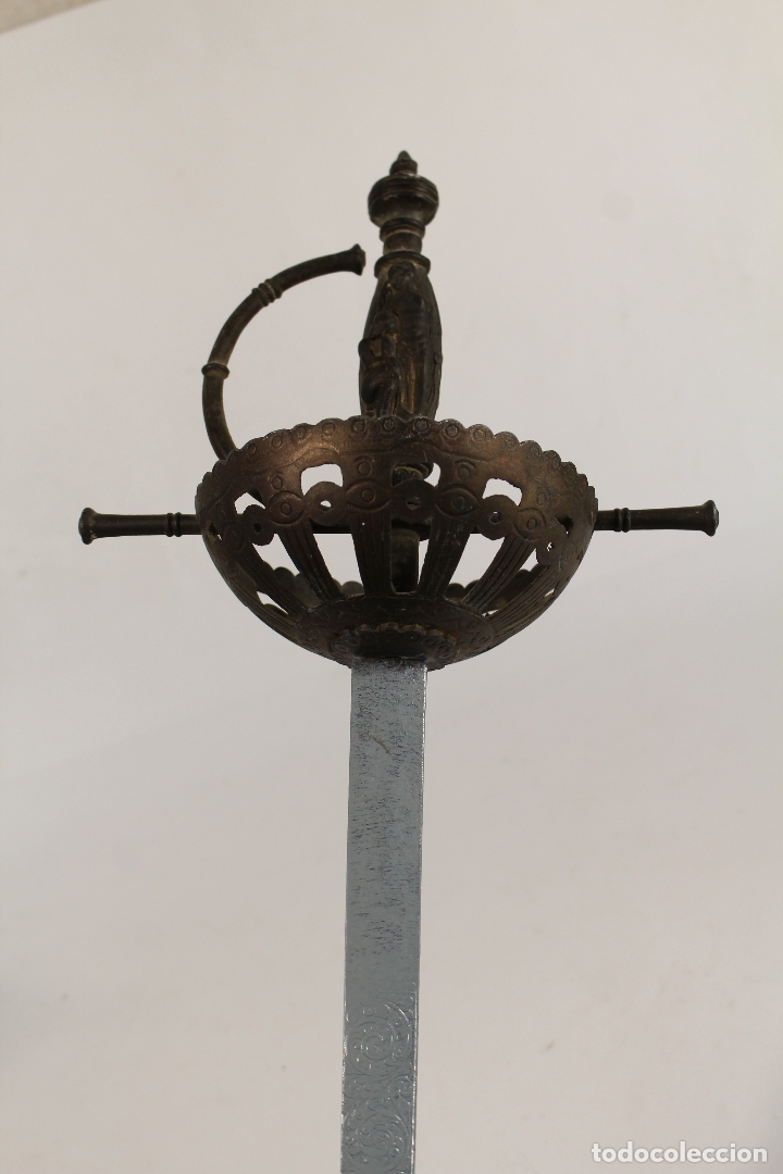 Militaria: florete antiguo en calamina - Foto 10