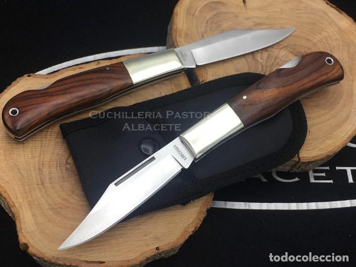 Militaria: Navaja Virginia Madera Cocobolo Acero 440 Serie Limitada