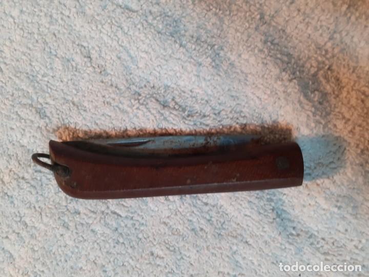 Militaria: Navaja mango madera - Foto 2