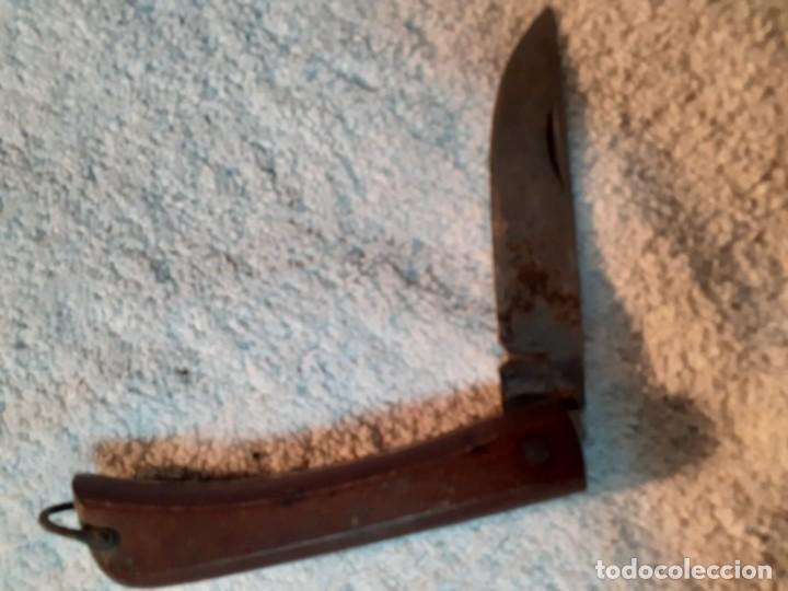 Militaria: Navaja mango madera - Foto 4