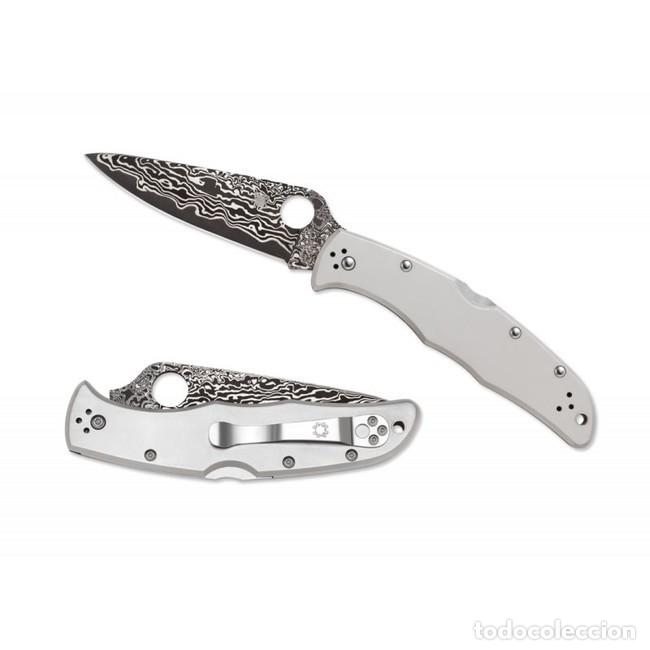 Militaria: Navaja Spyderco Endura 4 SC10TIPD Titanio Damasco