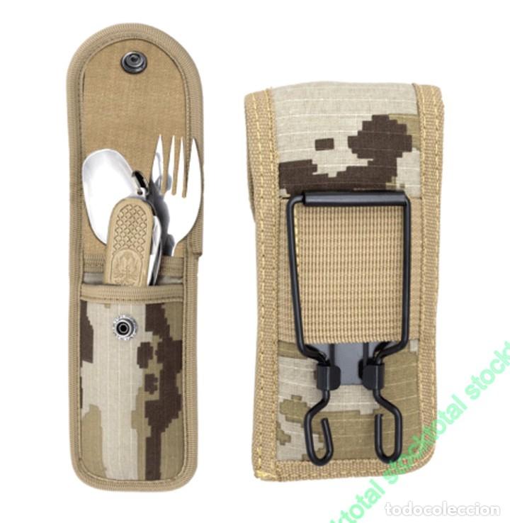 Militaria: SET CUBIERTOS CAMPING CON FUNDA Marca: ALBAINOX Set cubiertos de camping -Navaja multiusos -Cu 33041