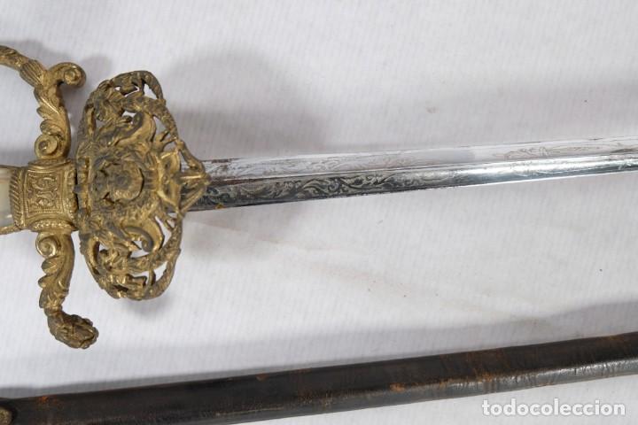 Militaria: Espada con mango en n&aacute;car siglo XIX - Foto 3