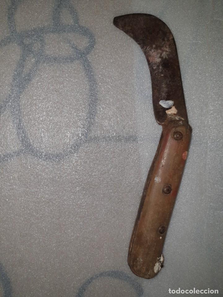 Militaria: NAVAJA MANGO MADERA - Foto 1