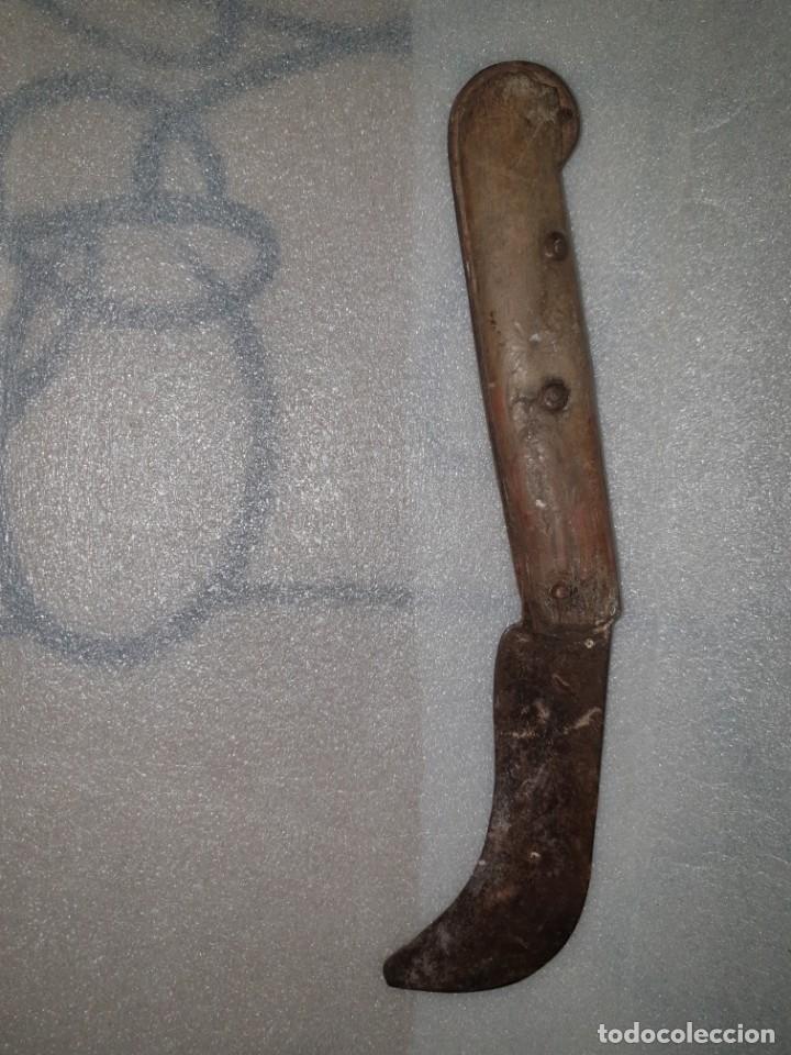 Militaria: NAVAJA MANGO MADERA - Foto 2