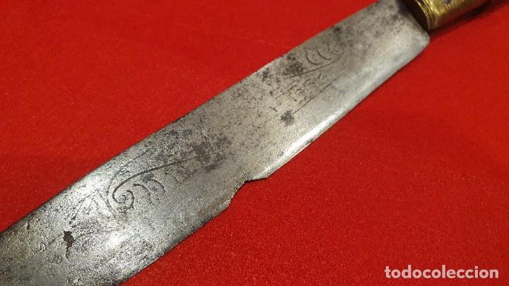 Militaria: Antigua navaja Espa&ntilde;ola 58cm sXIX Badajoz, La Serena. Gran tama&ntilde;o