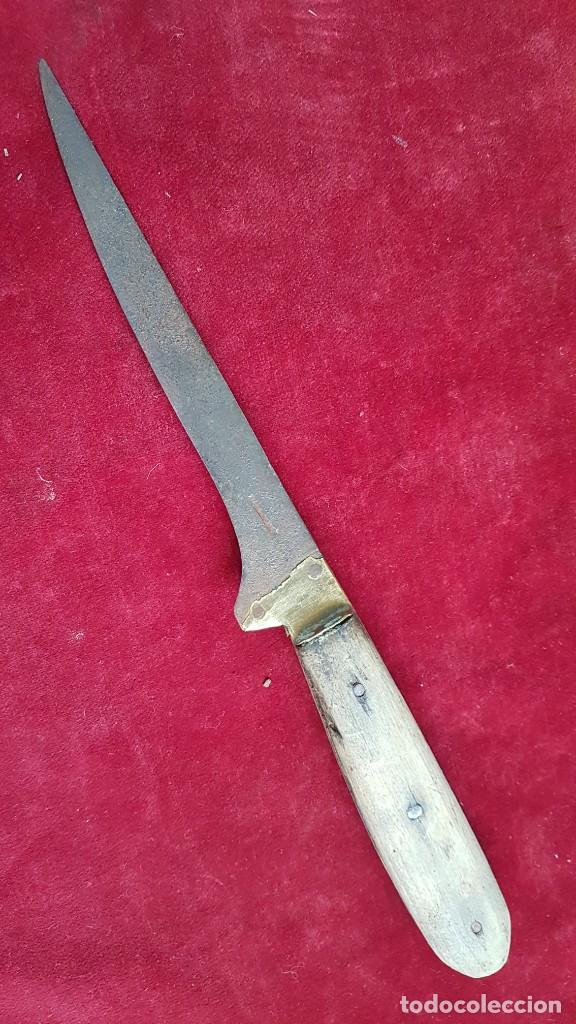 Militaria: Antiguo cuchillo de deshuesado - Foto 2