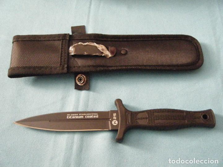 Militaria: CUCHILLO TITANIUM COATED K-25 - Foto 2