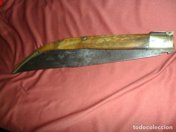Navaja española mango asta de toro (hoja 6 cm.) ⚔️ Tienda-Medieval