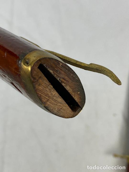 Militaria: CUCHILLO, MACHETE CON MANGO Y FUNDA EN MADERA 30 CM - Foto 9