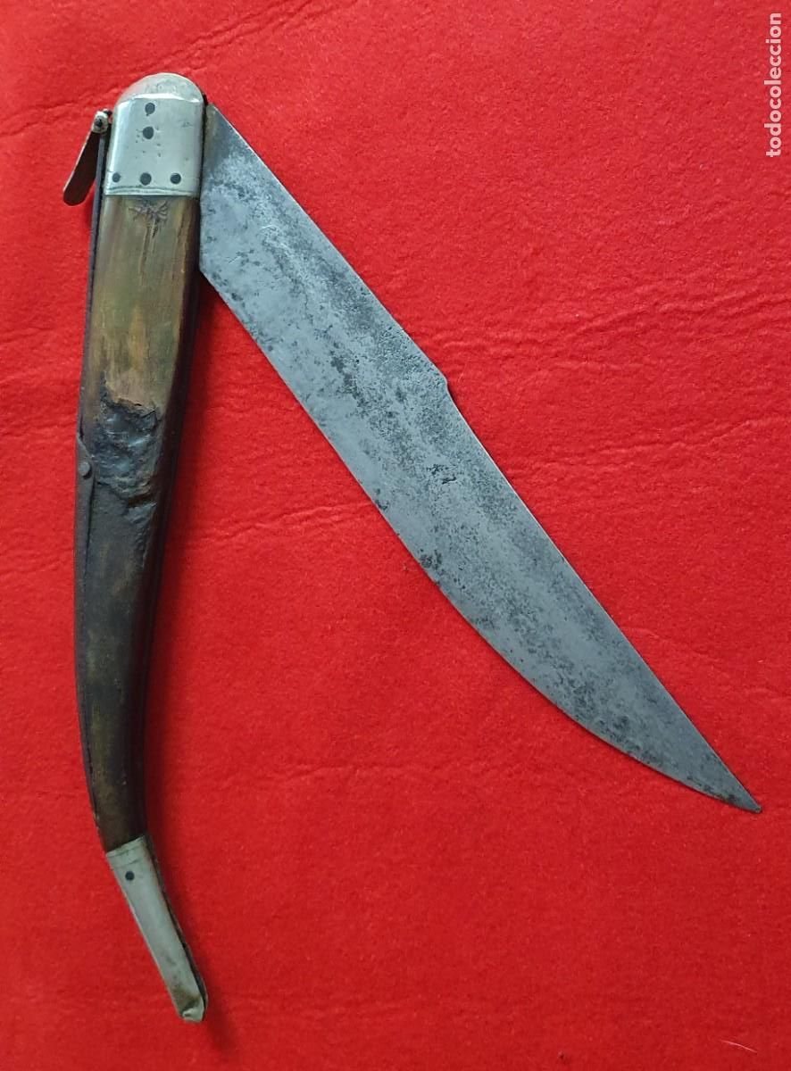 Militaria: Antigua navaja de Albacete gigante 58cm carraca