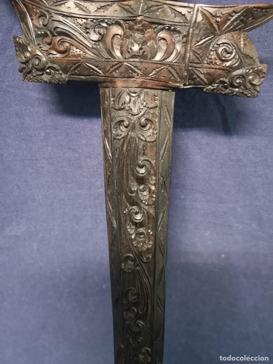 Militaria: KRIS INDONESIA EN MADERA - Foto 8
