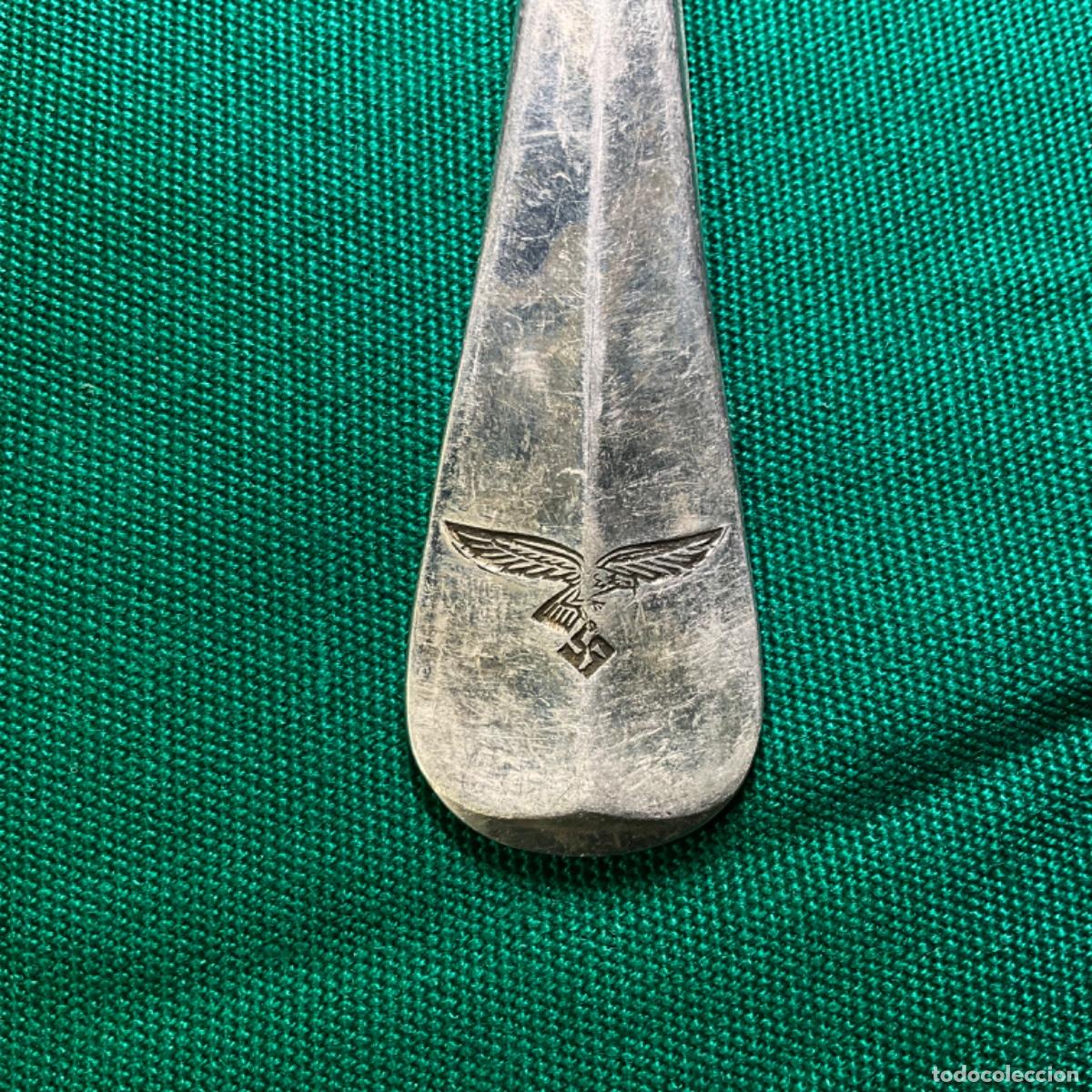 Militaria: Tenedor aleman LUFTWAFFE. Material aluminio. - Foto 1