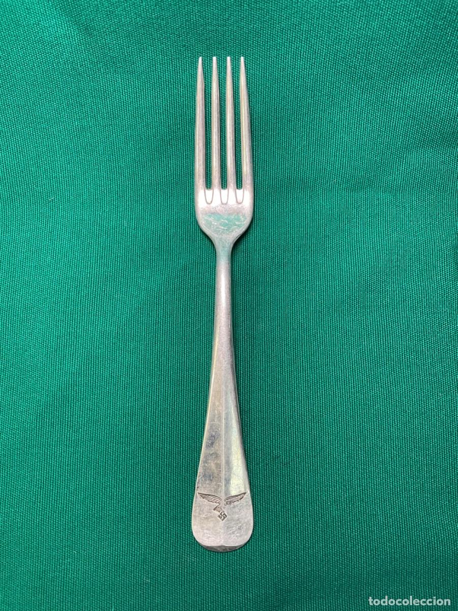 Militaria: Tenedor aleman LUFTWAFFE. Material aluminio. - Foto 3