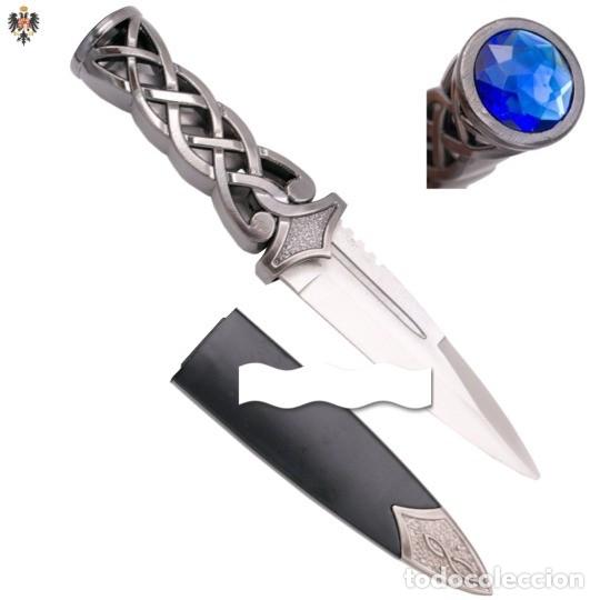 Militaria: DAGA CUCHILLO CELTA + FUNDA. 23 CMS - Foto 1