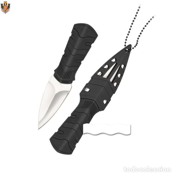 Militaria: MINI CUCHILLO TACTICO + FUNDA RIGIDA. 14 CMS - Foto 1