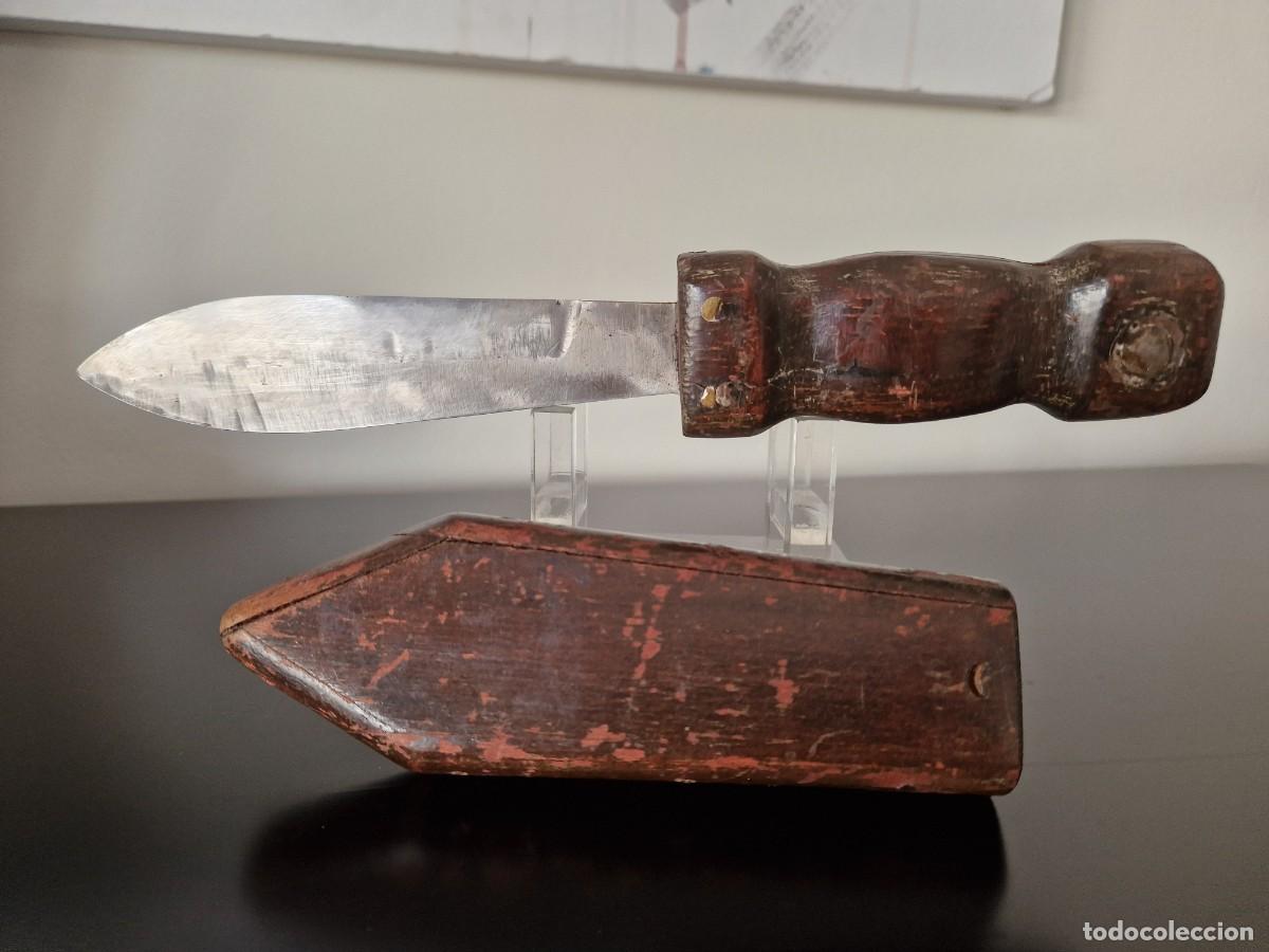 Militaria: CUCHILLO ARTESANO CON FUNDA - Foto 2