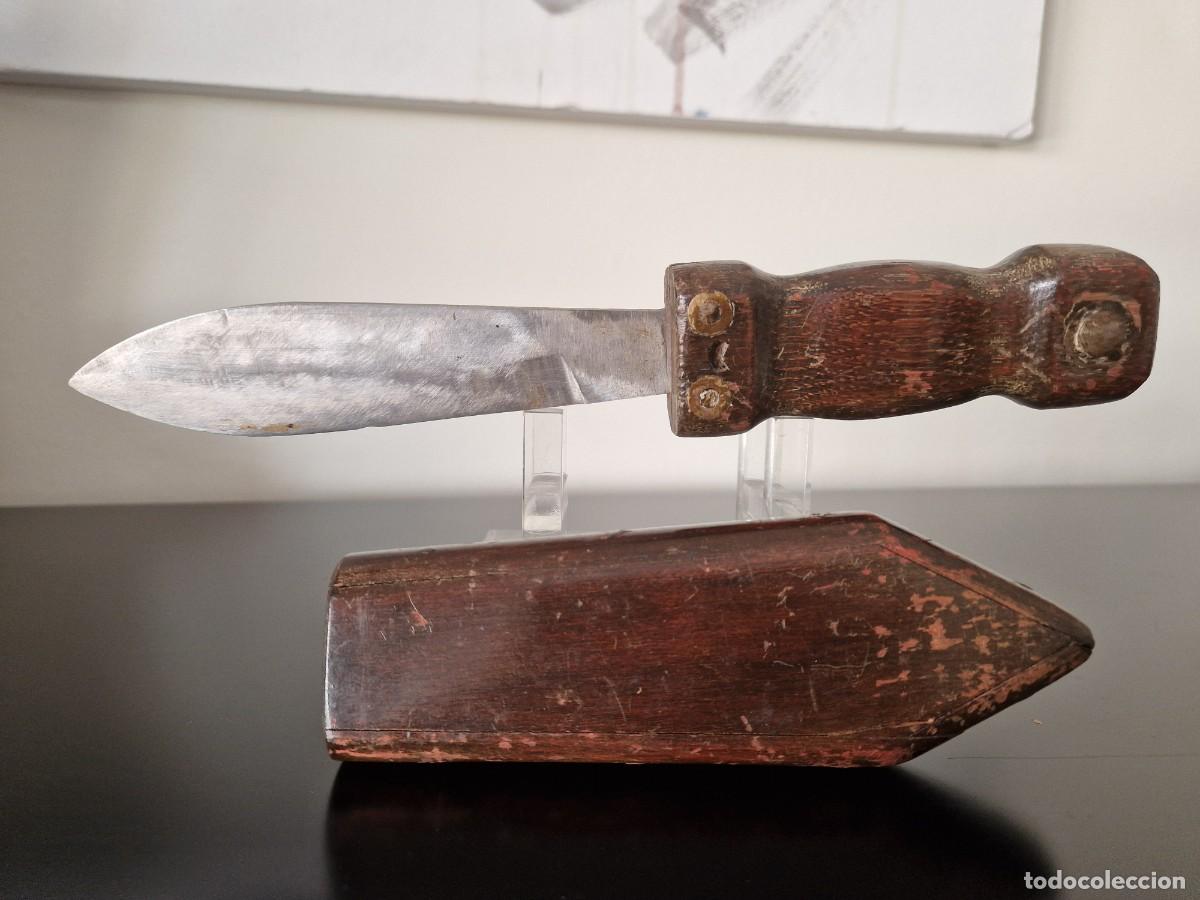 Militaria: CUCHILLO ARTESANO CON FUNDA - Foto 3