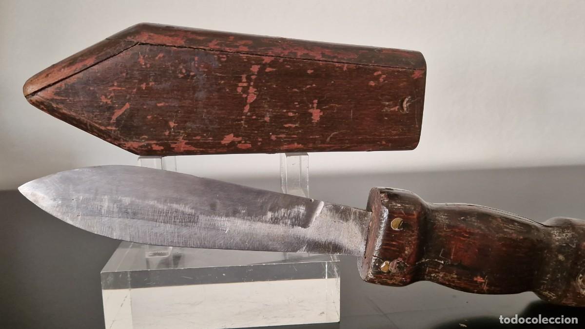 Militaria: CUCHILLO ARTESANO CON FUNDA - Foto 7