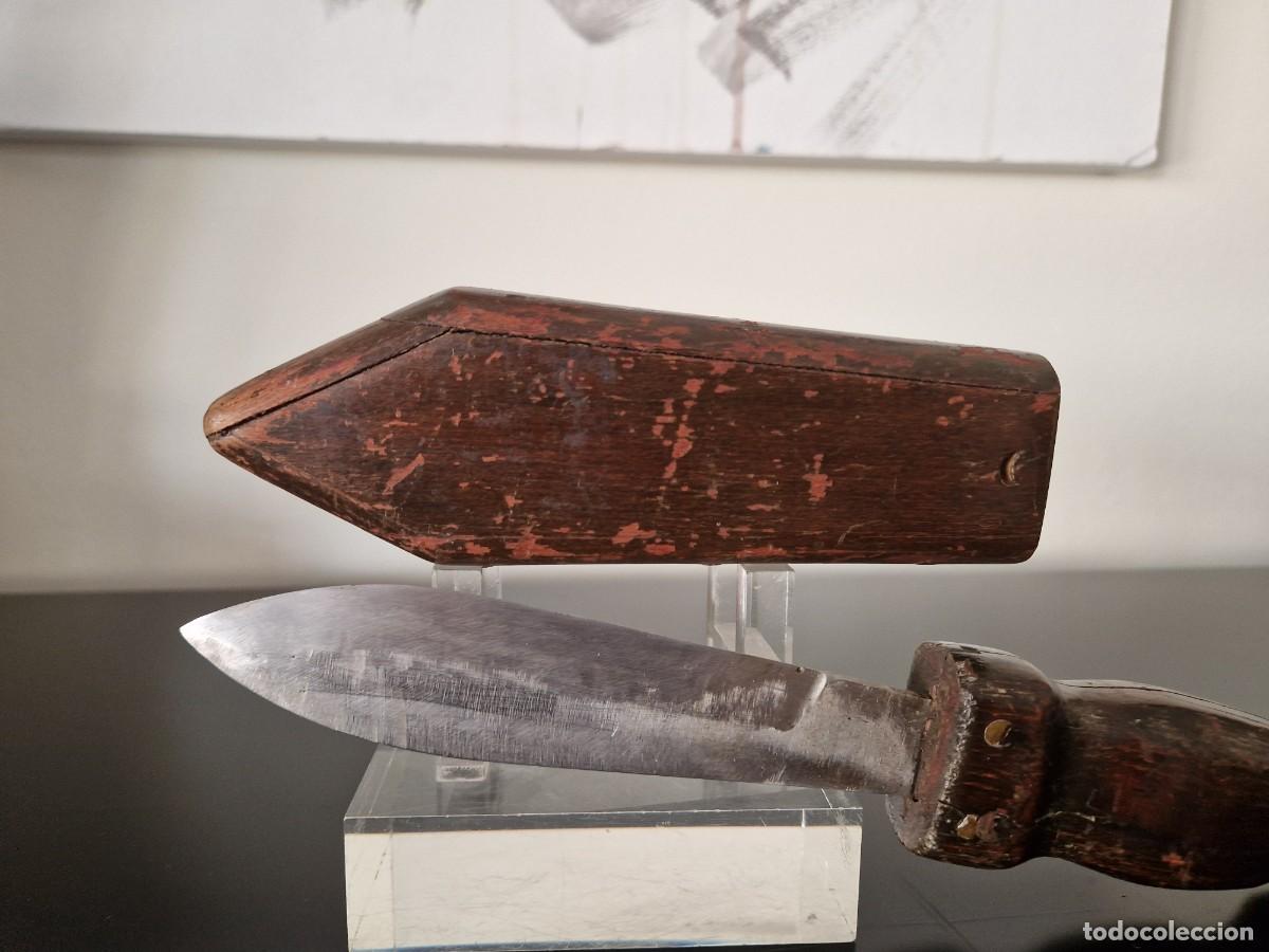 Militaria: CUCHILLO ARTESANO CON FUNDA - Foto 8