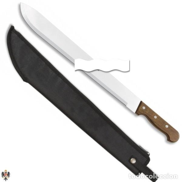 Militaria: CUCHILLO MACHETA ENTERIZO MONTERIA + FUNDA. 20 CMS - Foto 1