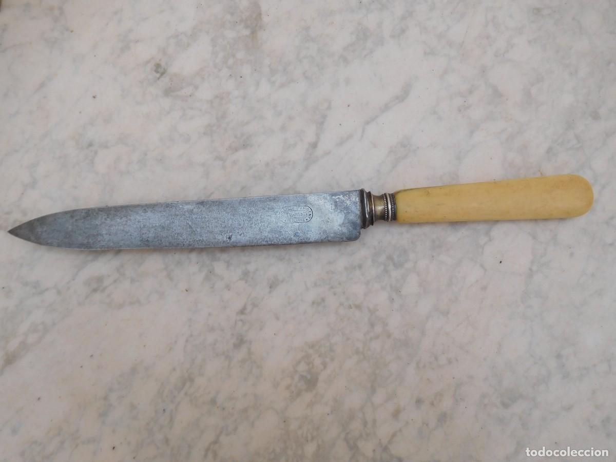 Militaria: Cuchillo antiguo con mango de marfil - Foto 4