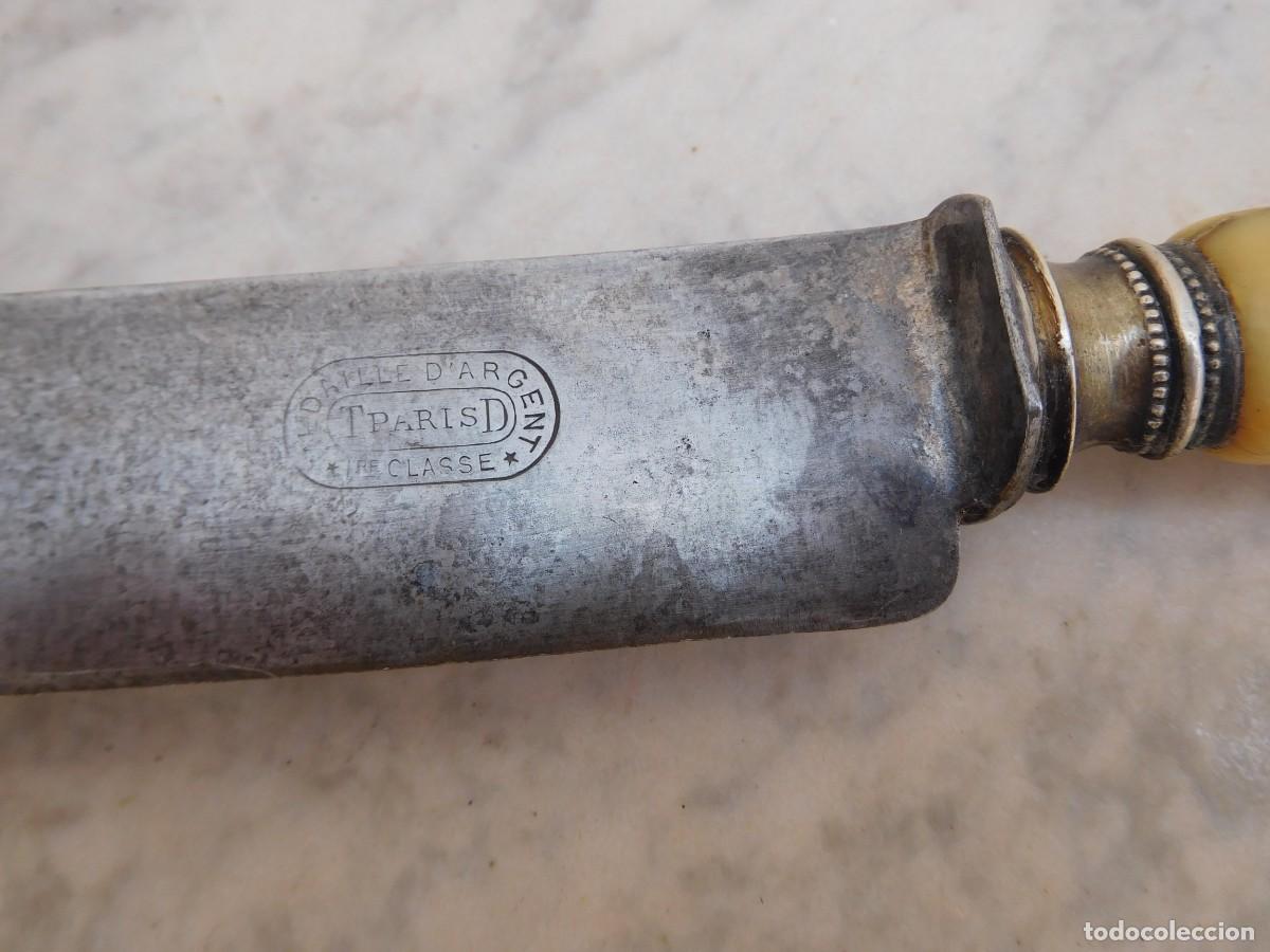 Militaria: Cuchillo antiguo con mango de marfil - Foto 6