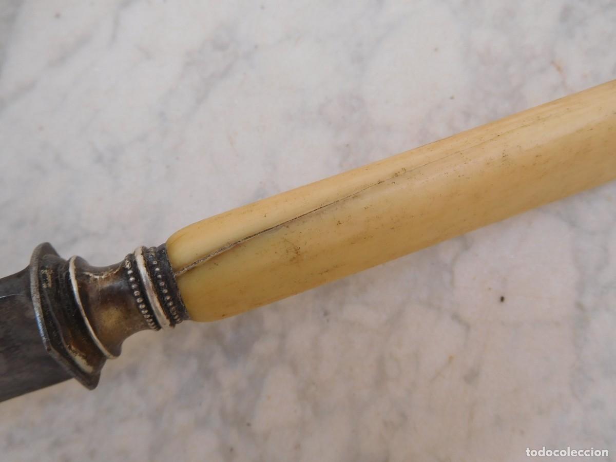 Militaria: Cuchillo antiguo con mango de marfil - Foto 8