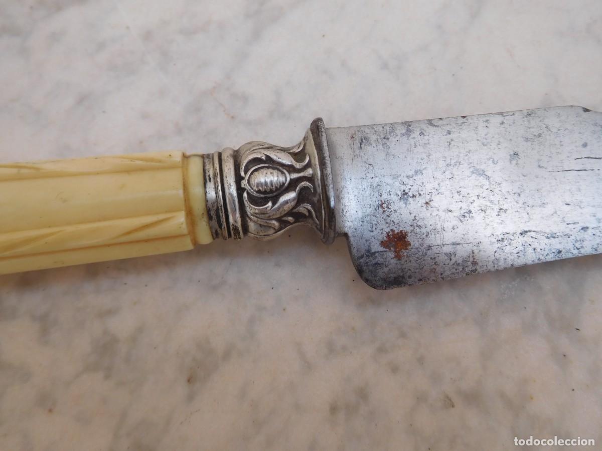 Militaria: Cuchillo antiguo con mango de marfil - Foto 3