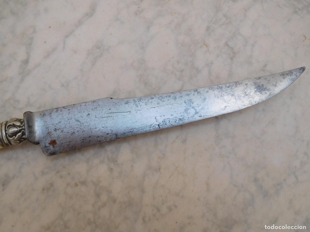 Militaria: Cuchillo antiguo con mango de marfil - Foto 4