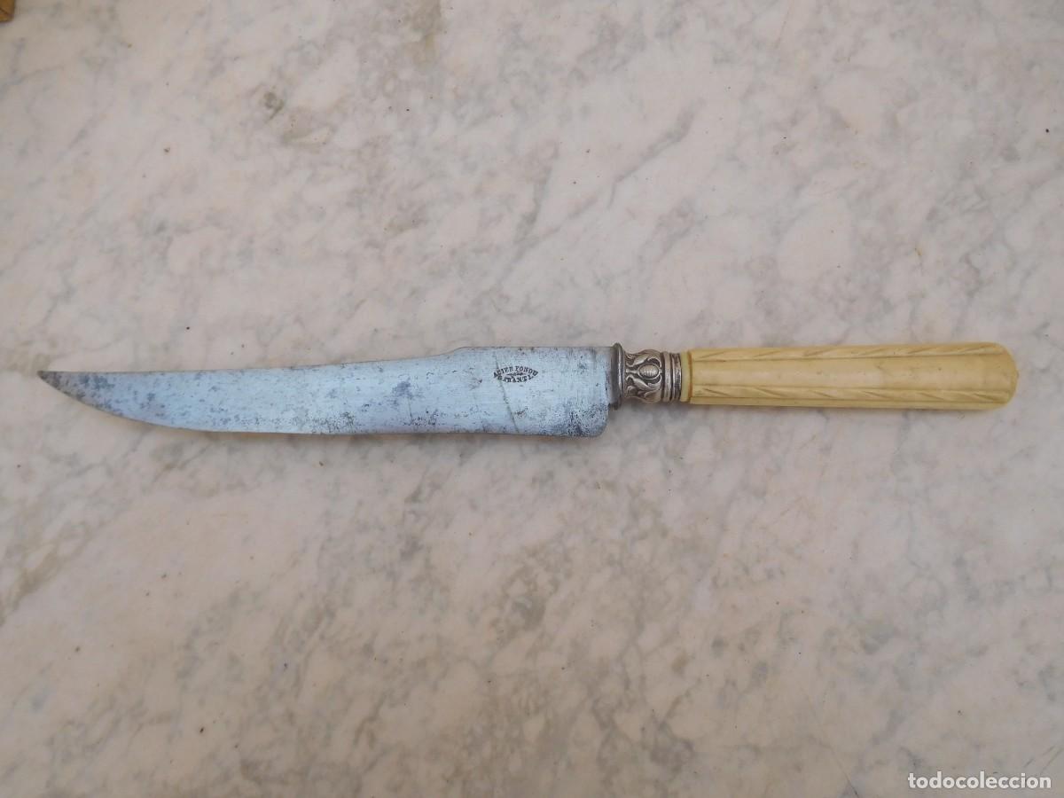 Militaria: Cuchillo antiguo con mango de marfil - Foto 6