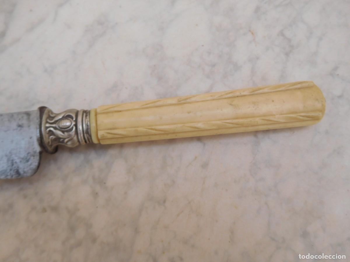 Militaria: Cuchillo antiguo con mango de marfil - Foto 7