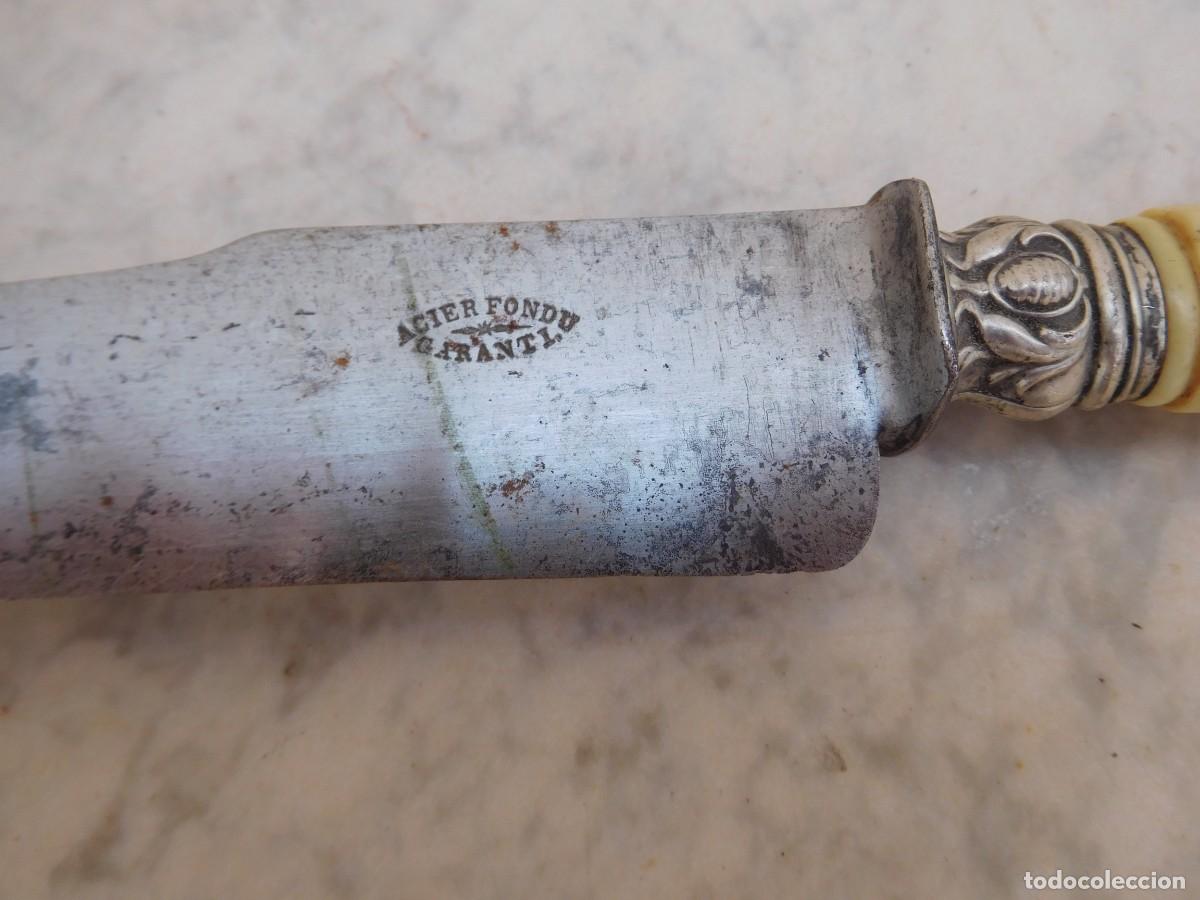 Militaria: Cuchillo antiguo con mango de marfil - Foto 8