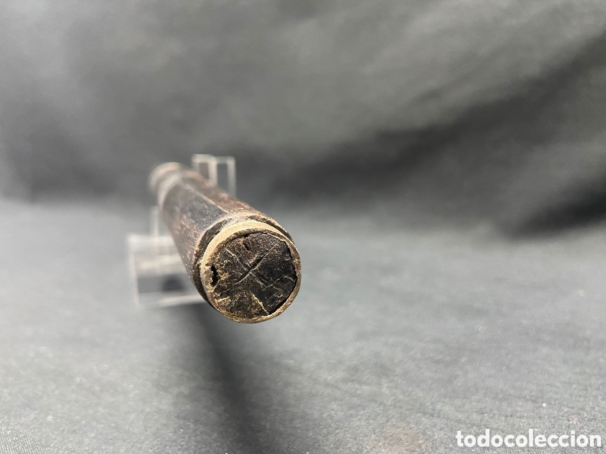 Militaria: DOBLE CUCHILLO MADERA TALLADA - Foto 5