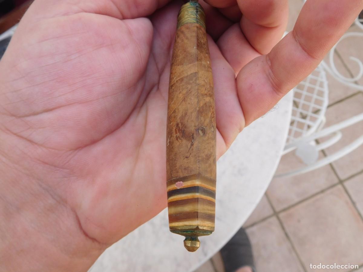 Militaria: Cuchillo antiguo con mango o cacha de madera - Foto 9
