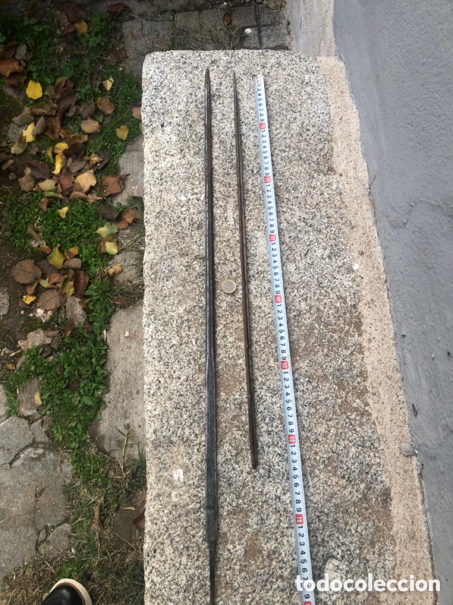 Militaria: dos hojas de espada, una triangular y otra plana - Foto 3