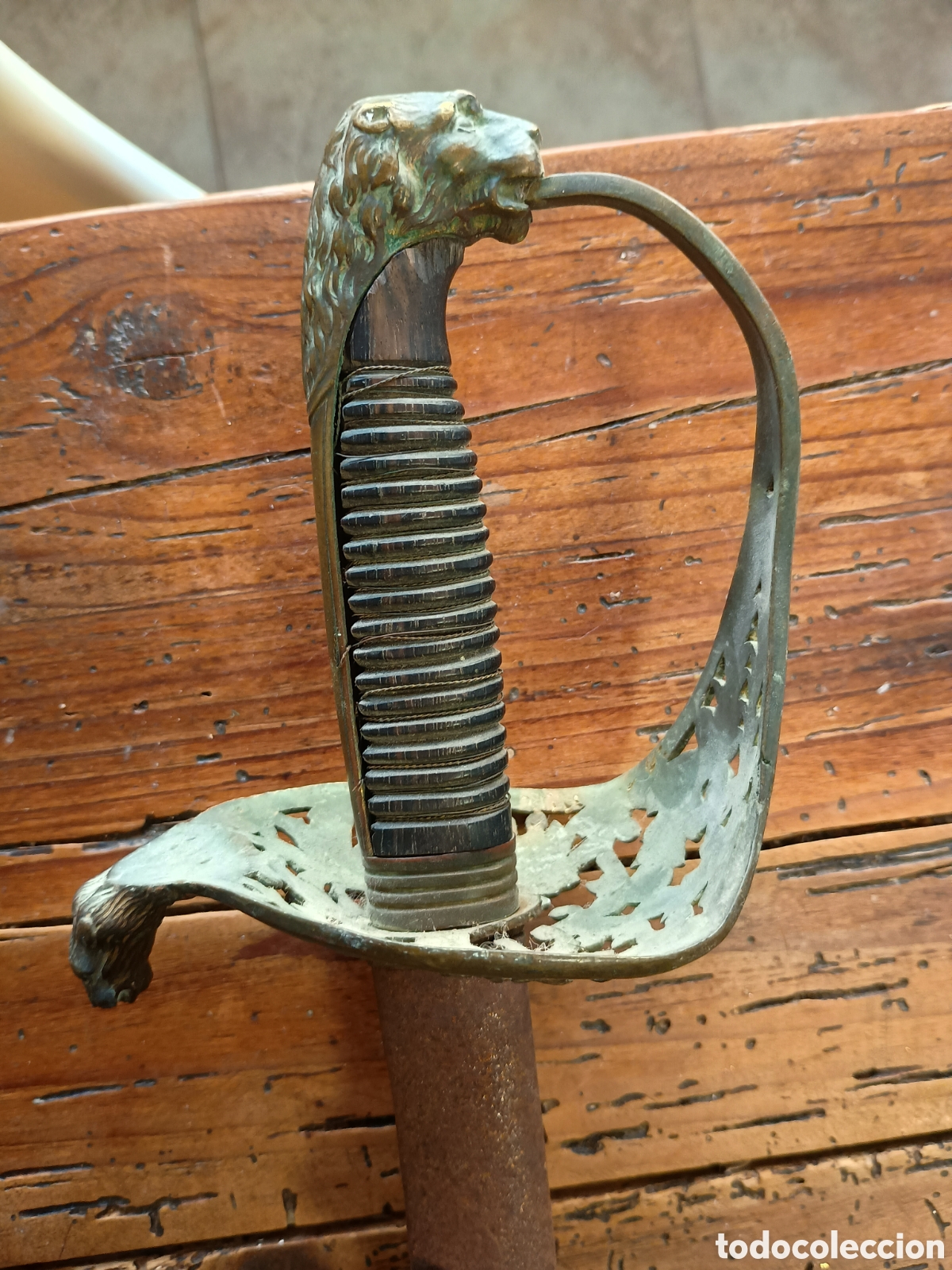 Militaria: Espada metal madera y bronce - Foto 3