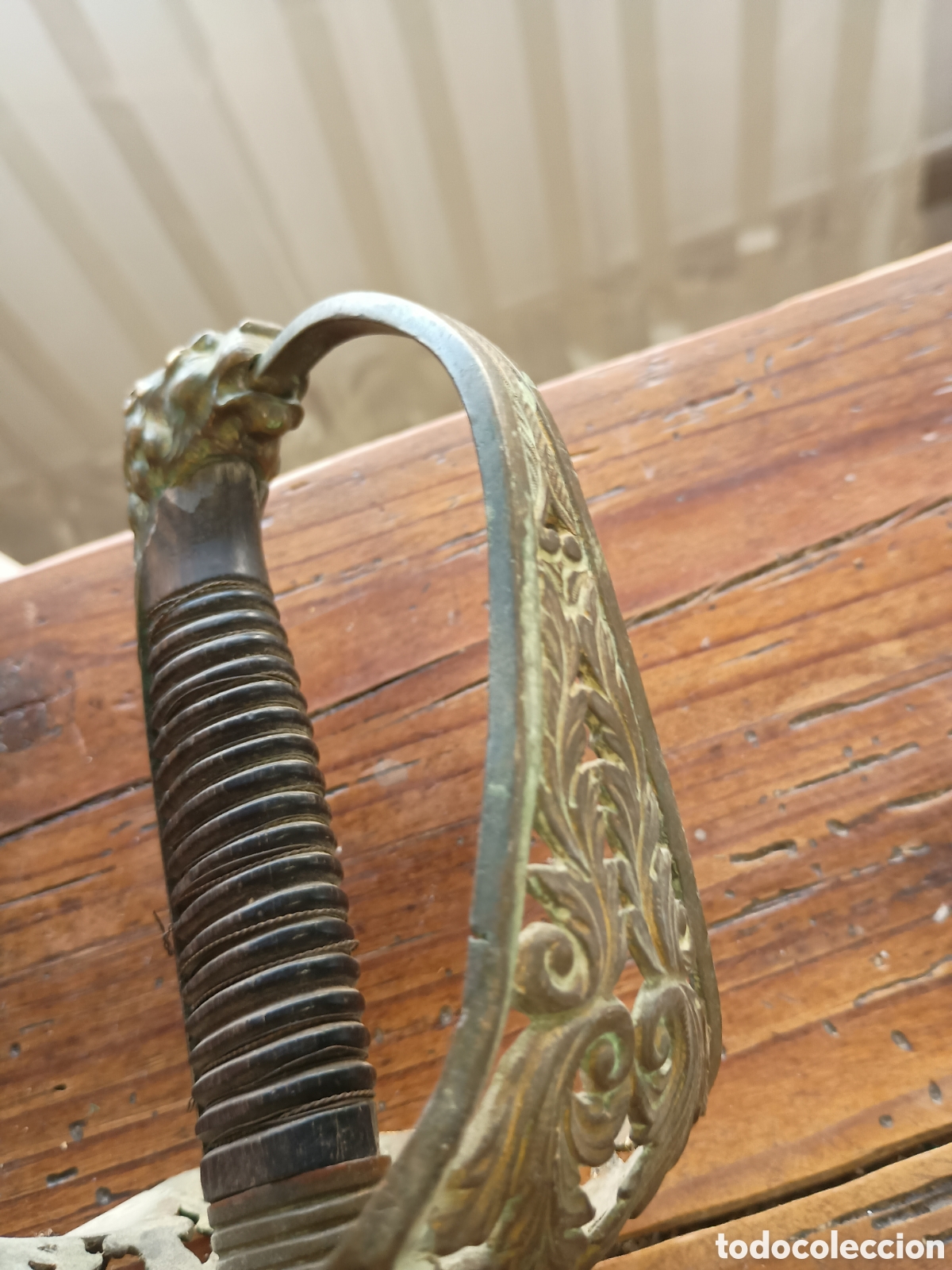 Militaria: Espada metal madera y bronce - Foto 4