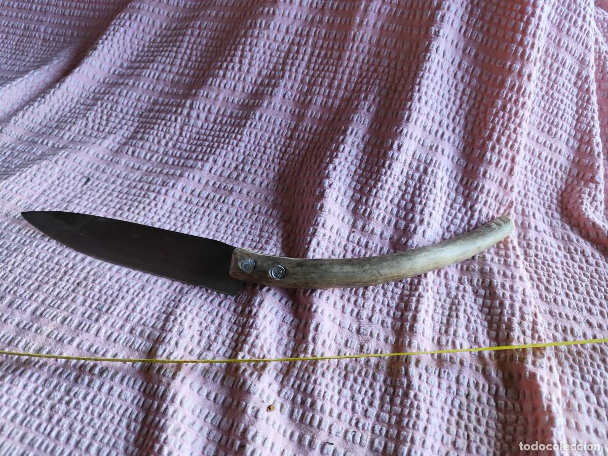 Militaria: CUCHILLO ARTESANO MANGO ASTA - Foto 1